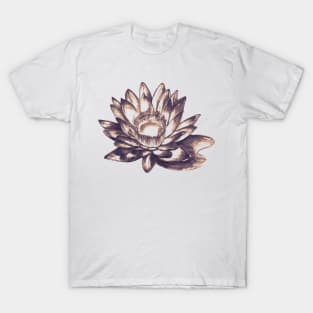 Lilly flower loto floral drawing T-Shirt